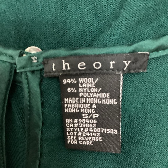 EUC Theory Sleeveless Green Women's Thin Sweater - Picture 4 of 4